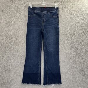 Spanx High Rise Cropped Flare Denim Jeans Boho Shapewear Women's Medium x 25